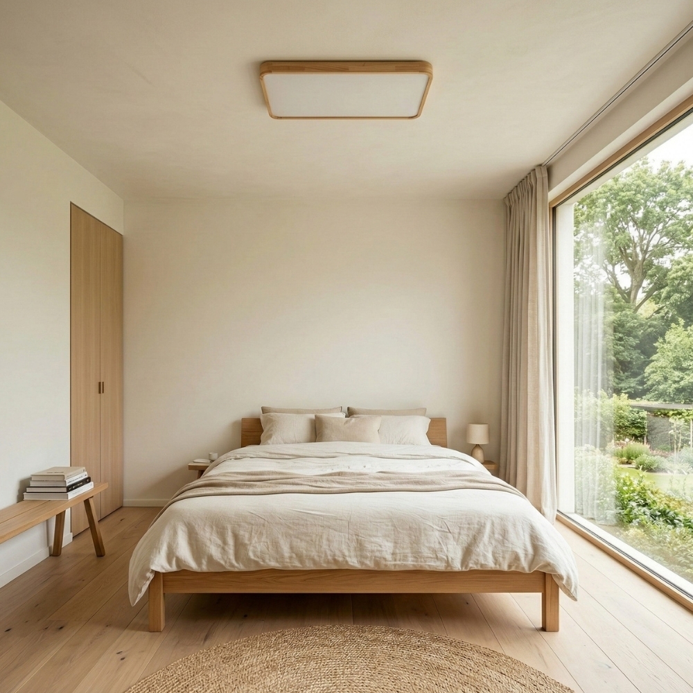LignoForma Geometric Shape Ceiling Light - Contemporary Wood LED Ceiling for Bedroom and Lounge K2267