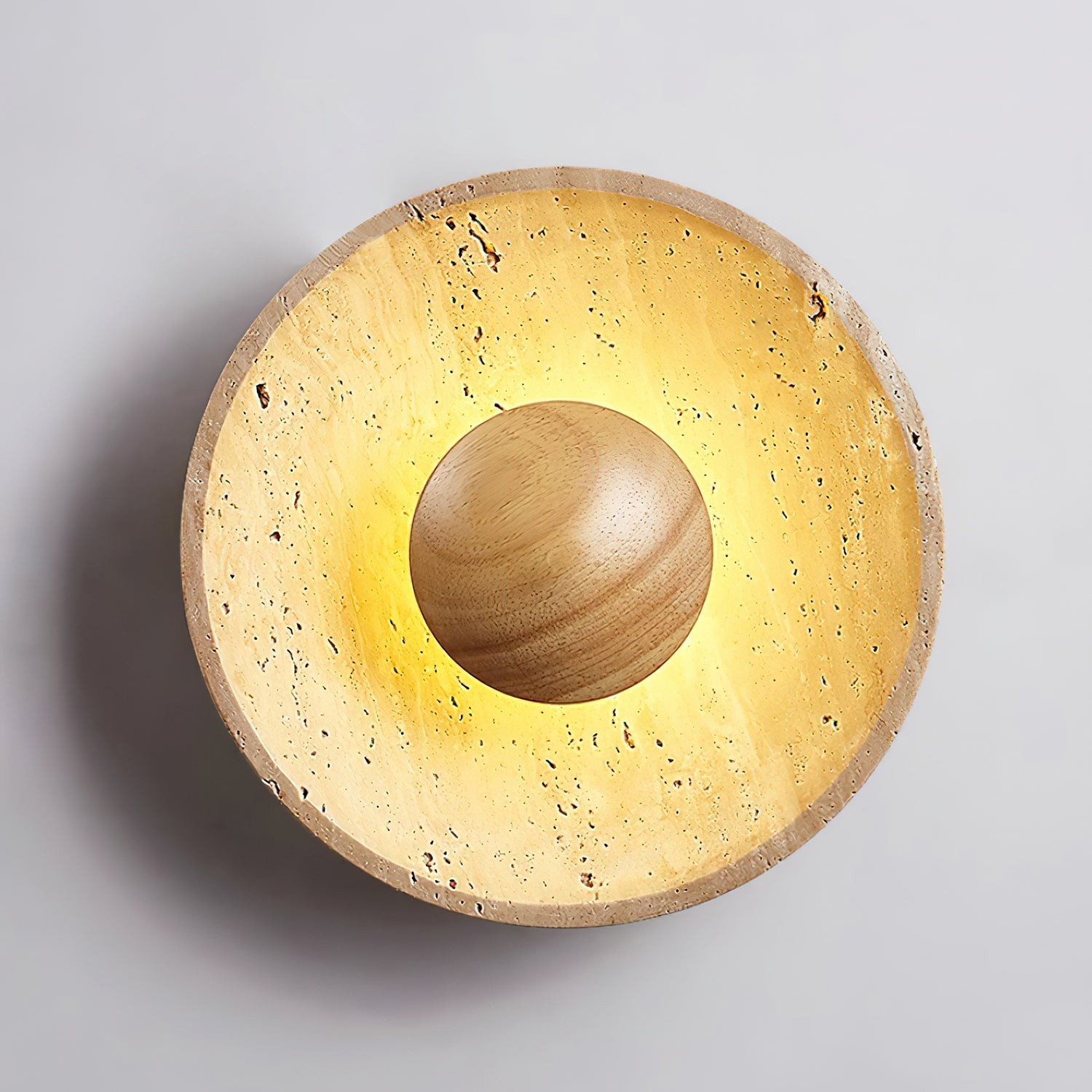 Cream Style Wooden Sphere Wall Lamp K436