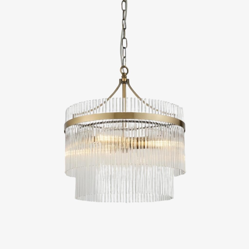 RibGlow Pendant Light - Trio Pendant with Elegant Glass Rods for Dining K1830
