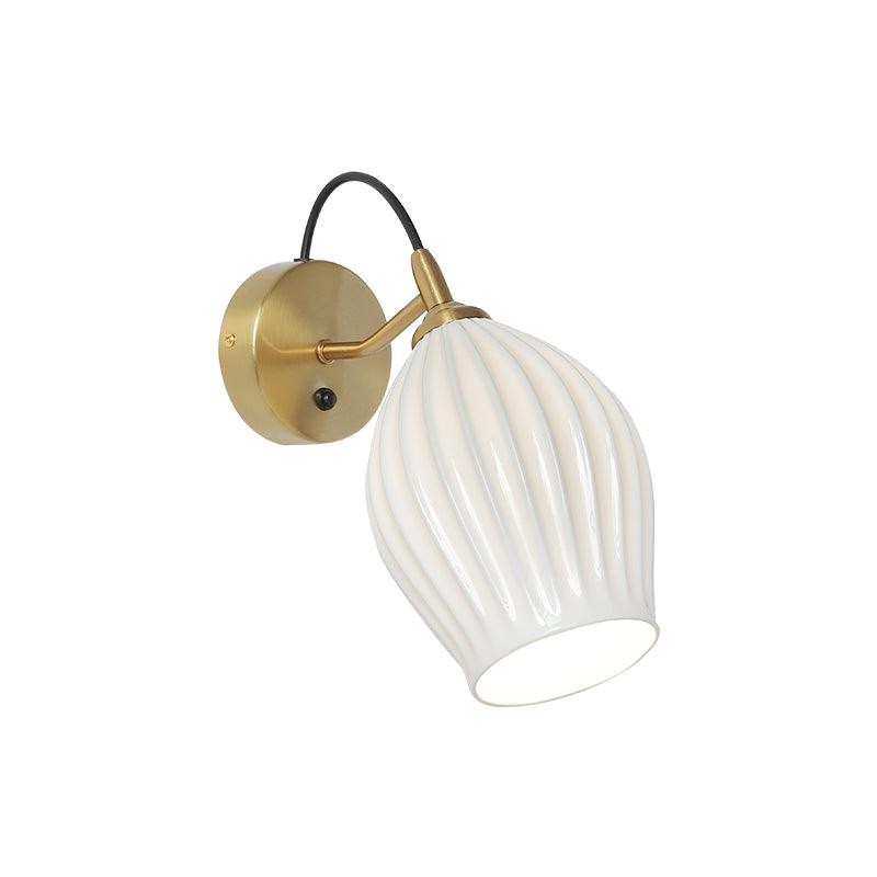 Cream Style Ceramic Ribbed Wall lamp K313