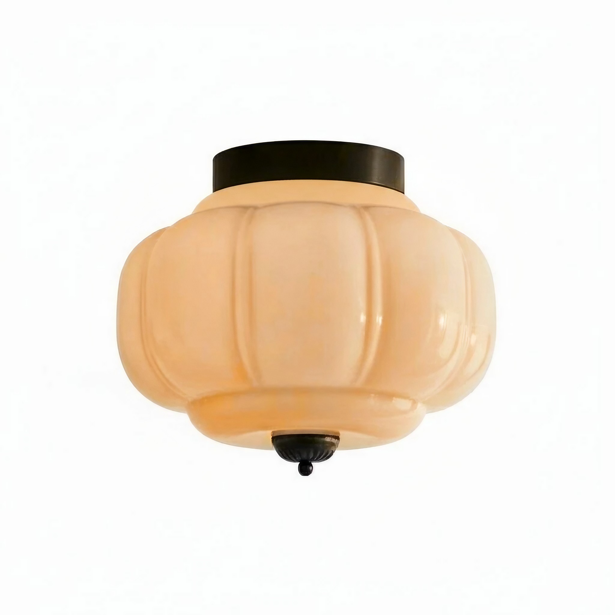 Eloise Retro Milk Glass Semi Flush Mount Ceiling Light K868