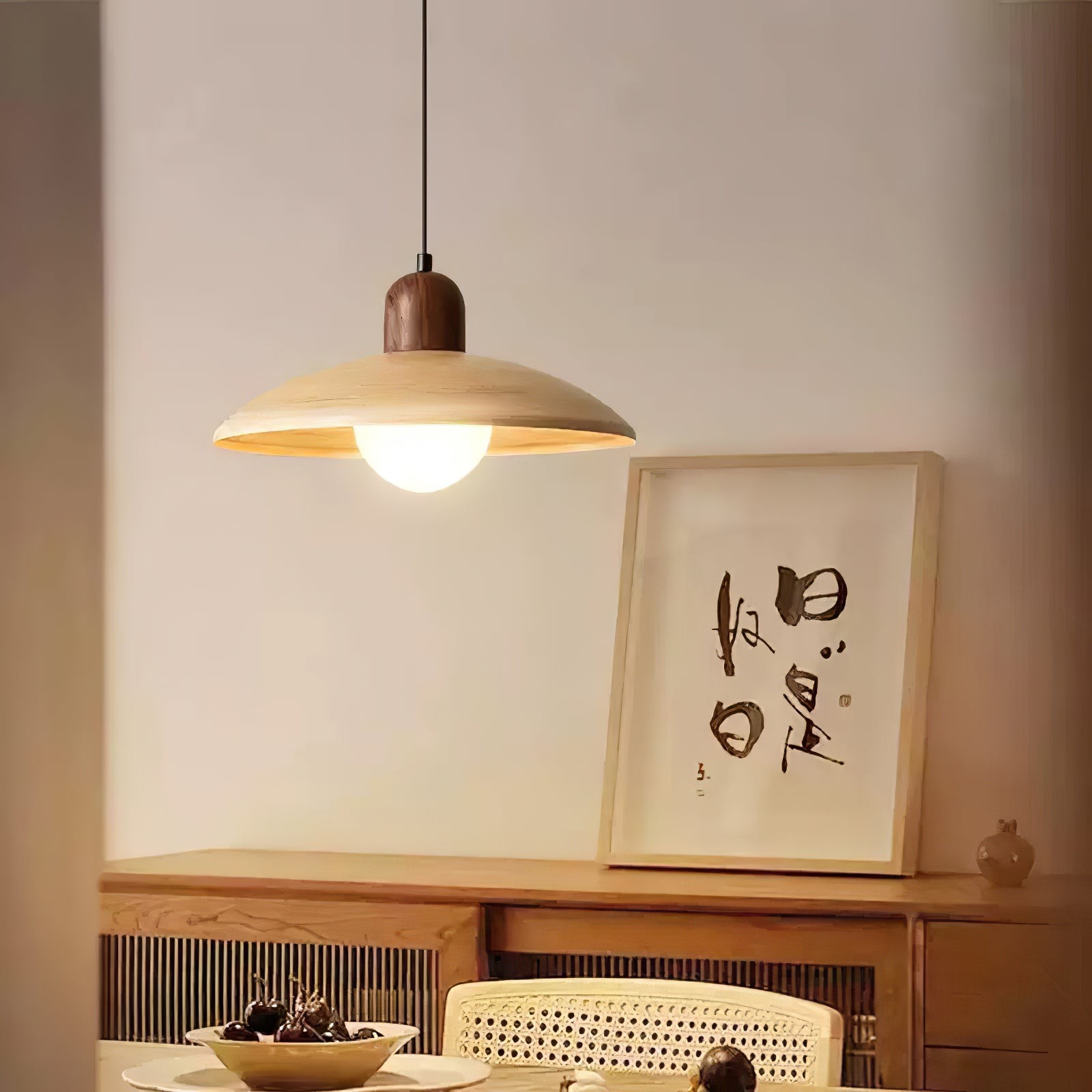 Medieval Style Simple Round Table Pendant Lamp K735