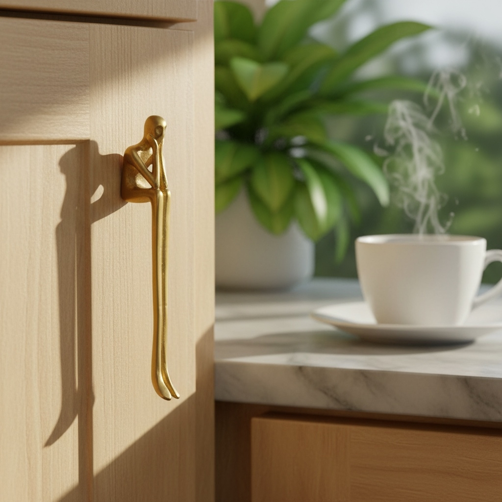 Verlitho Retro Cabinet Handle - Nordic Furniture Pull For Wardrobes and Drawers K2365