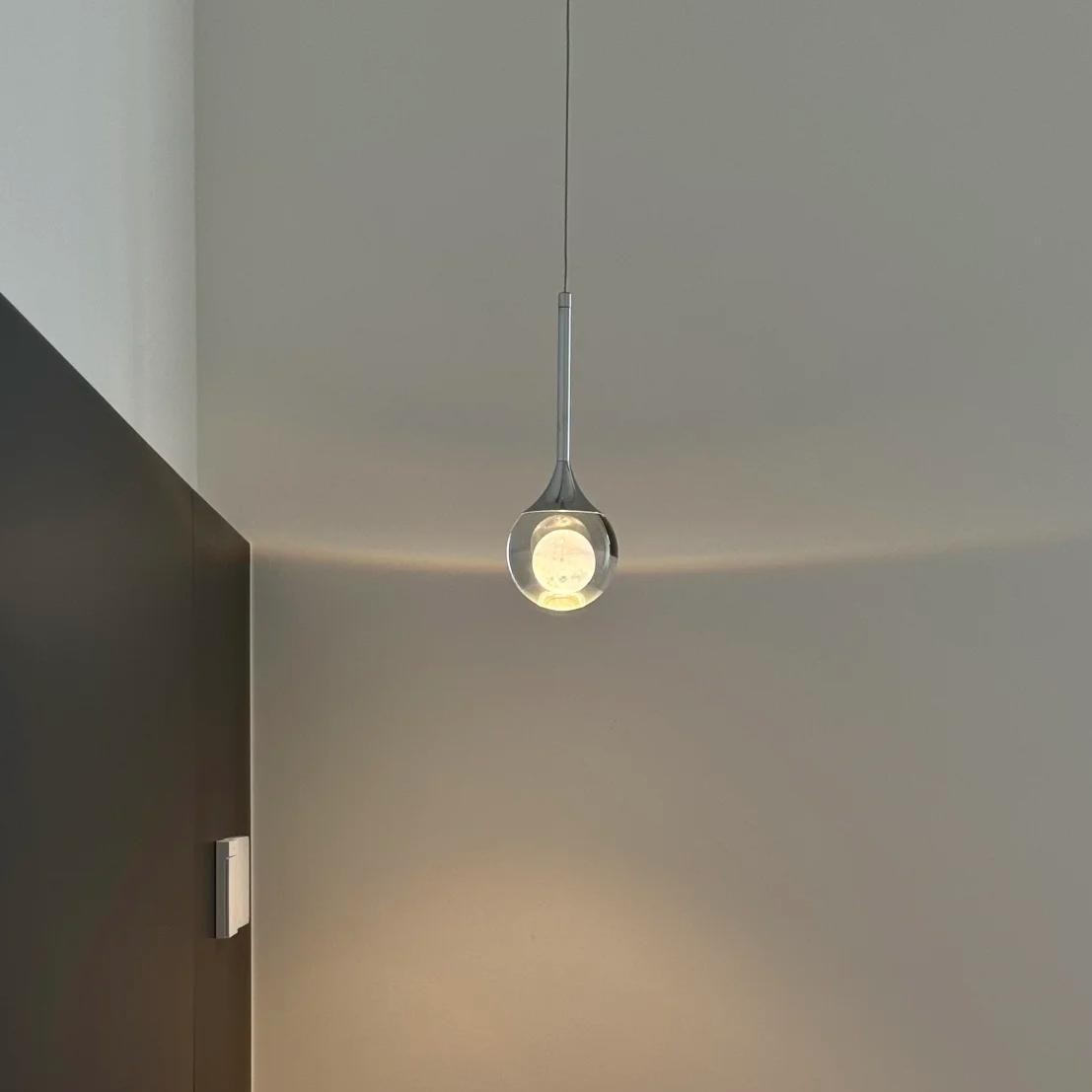 Moon Clear Glass Ball Pendant Light K787