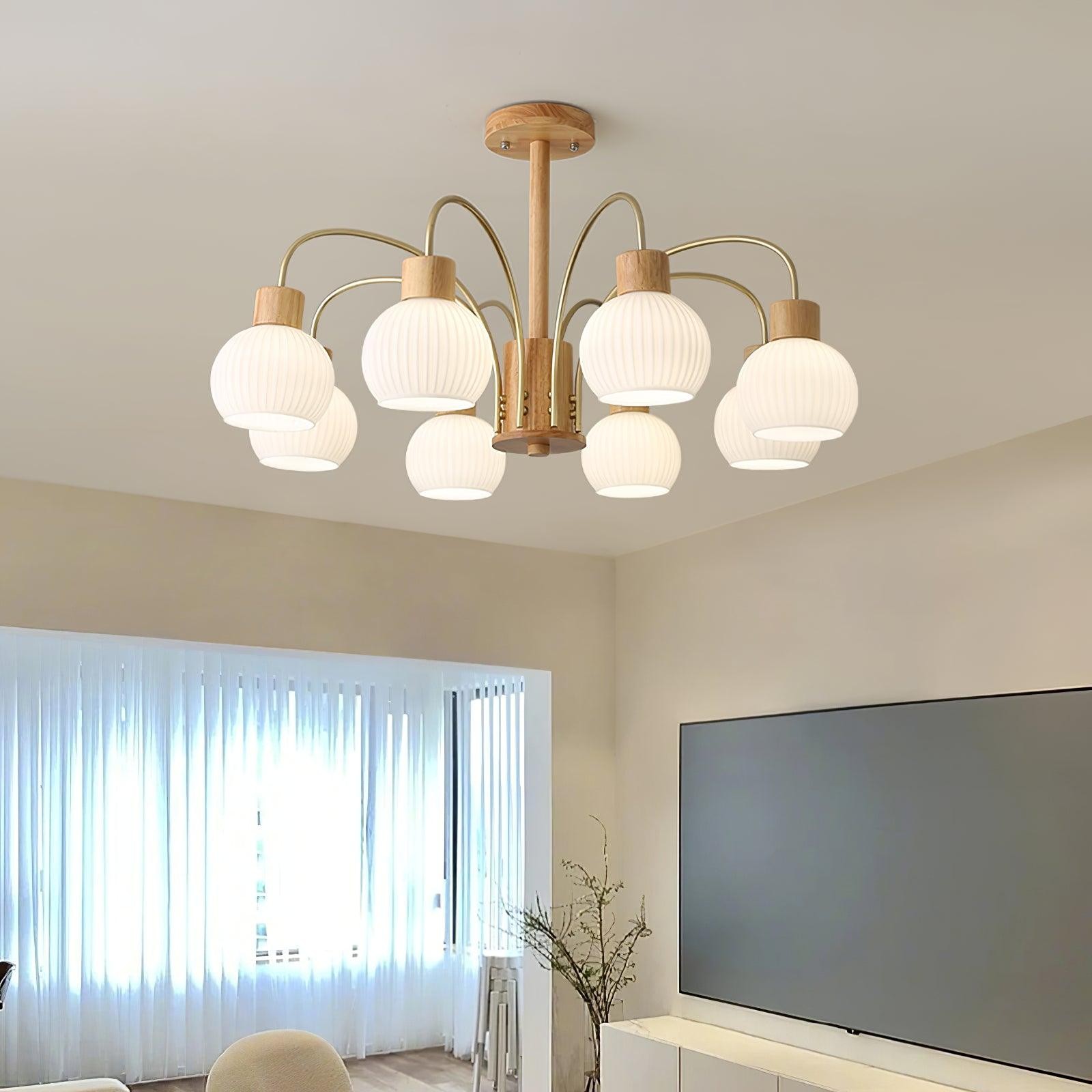 Wabi-sabi Wooden Chandelier K354