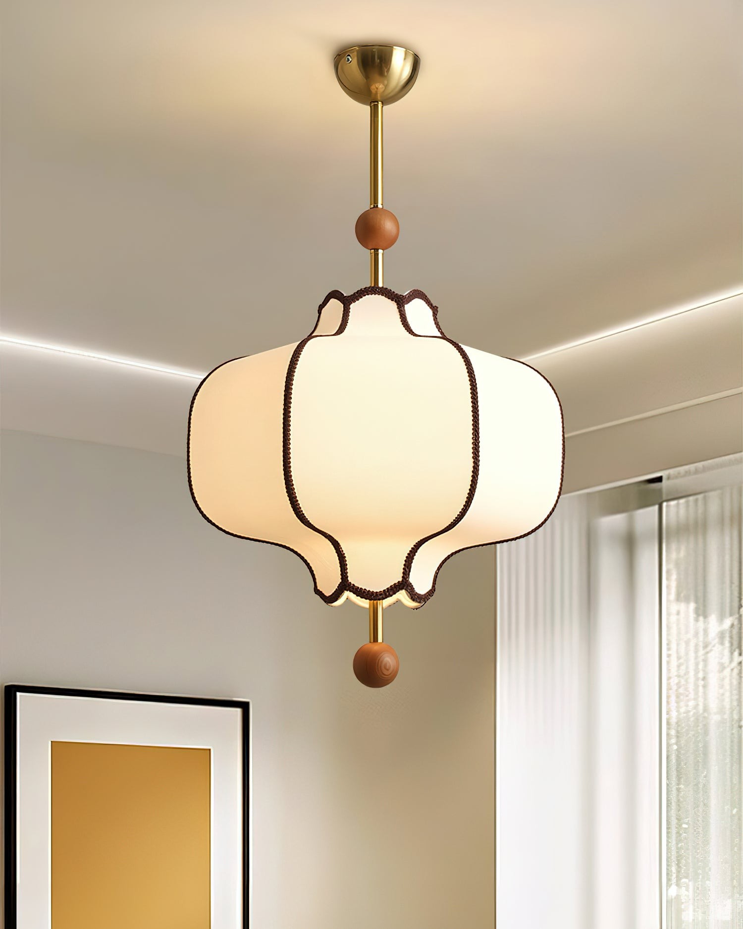 Vintage Textured Fabric Pendant Light K444