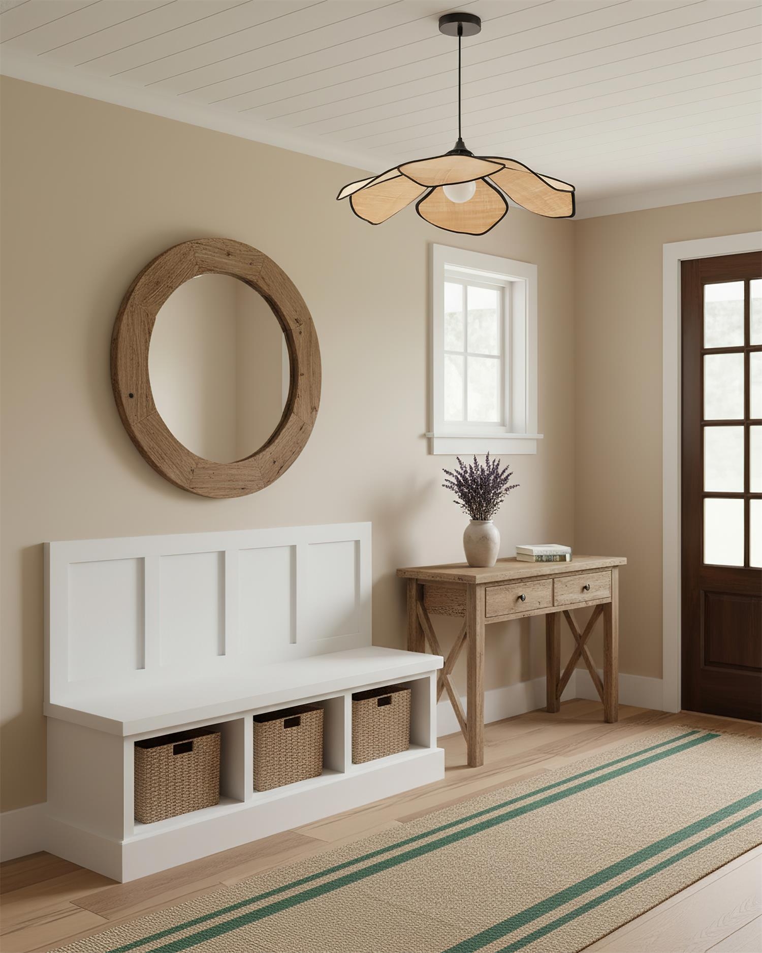 Raffia Petal Pendant Lamp D251