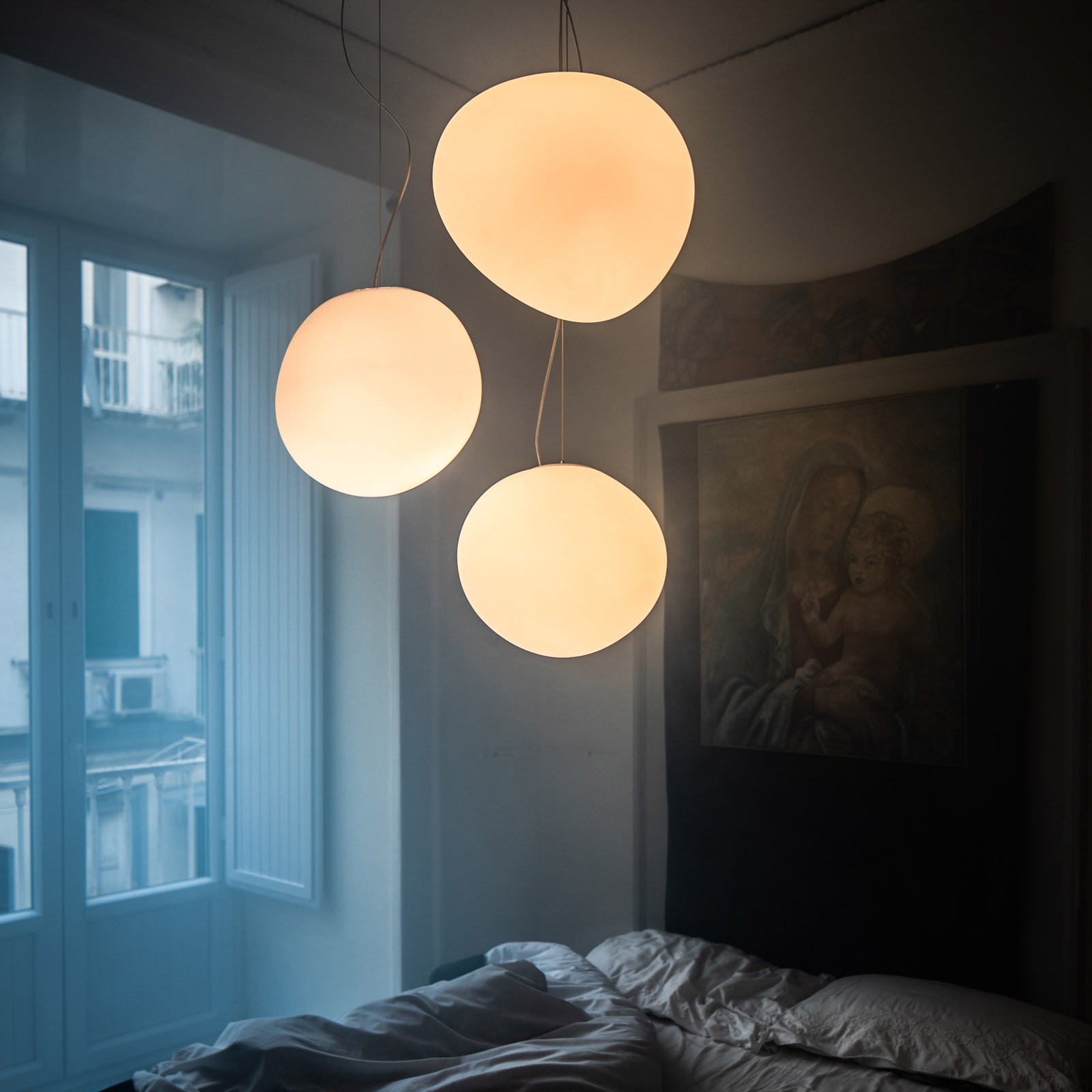 Pebble Shape Pendant Light - Nordic Glass Pendant light for Dining Room K797