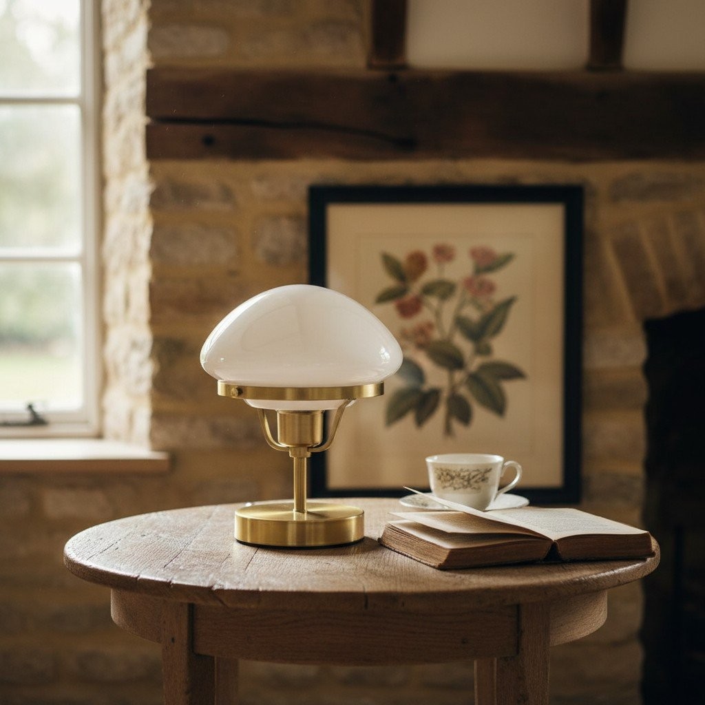 Ornato Luxe Modern Brass or Black Table Lamp K1486