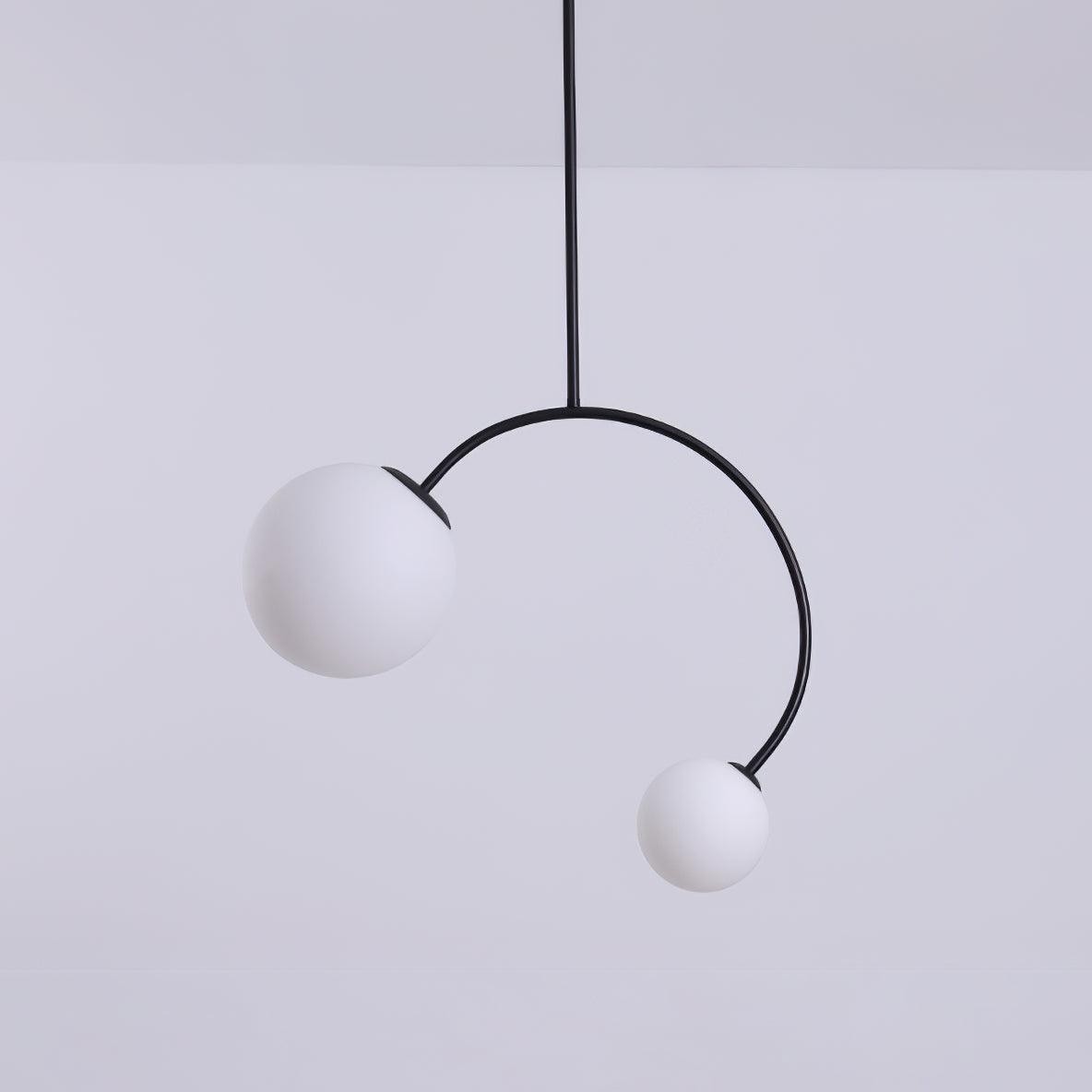 Creative Double Heads Glass Pendant Lamp K249