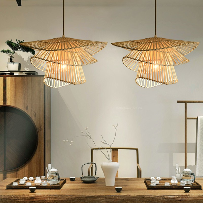 Rustic Wooden Pendant Light
