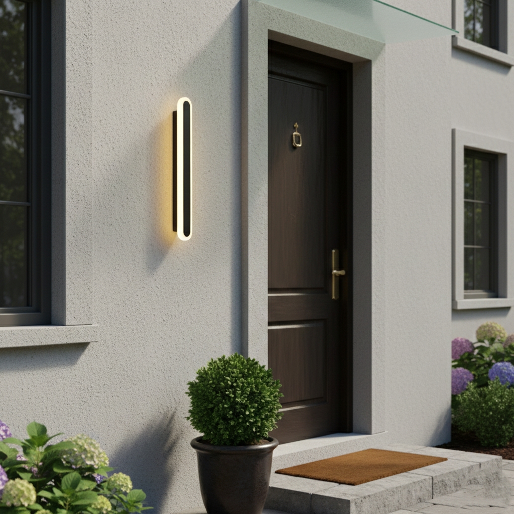 Edge Minimalist Metal Oval IP65 WaterProof Outdoor Wall Light D875