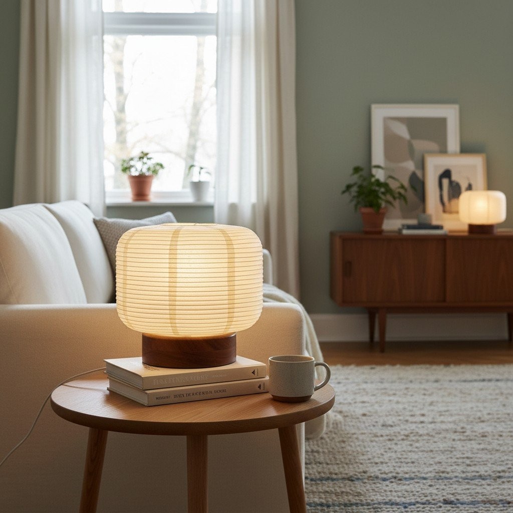 Tivo Paper Lantern Minimalist Table Lamp - Modern Design Lighting for Home Interiors K2189