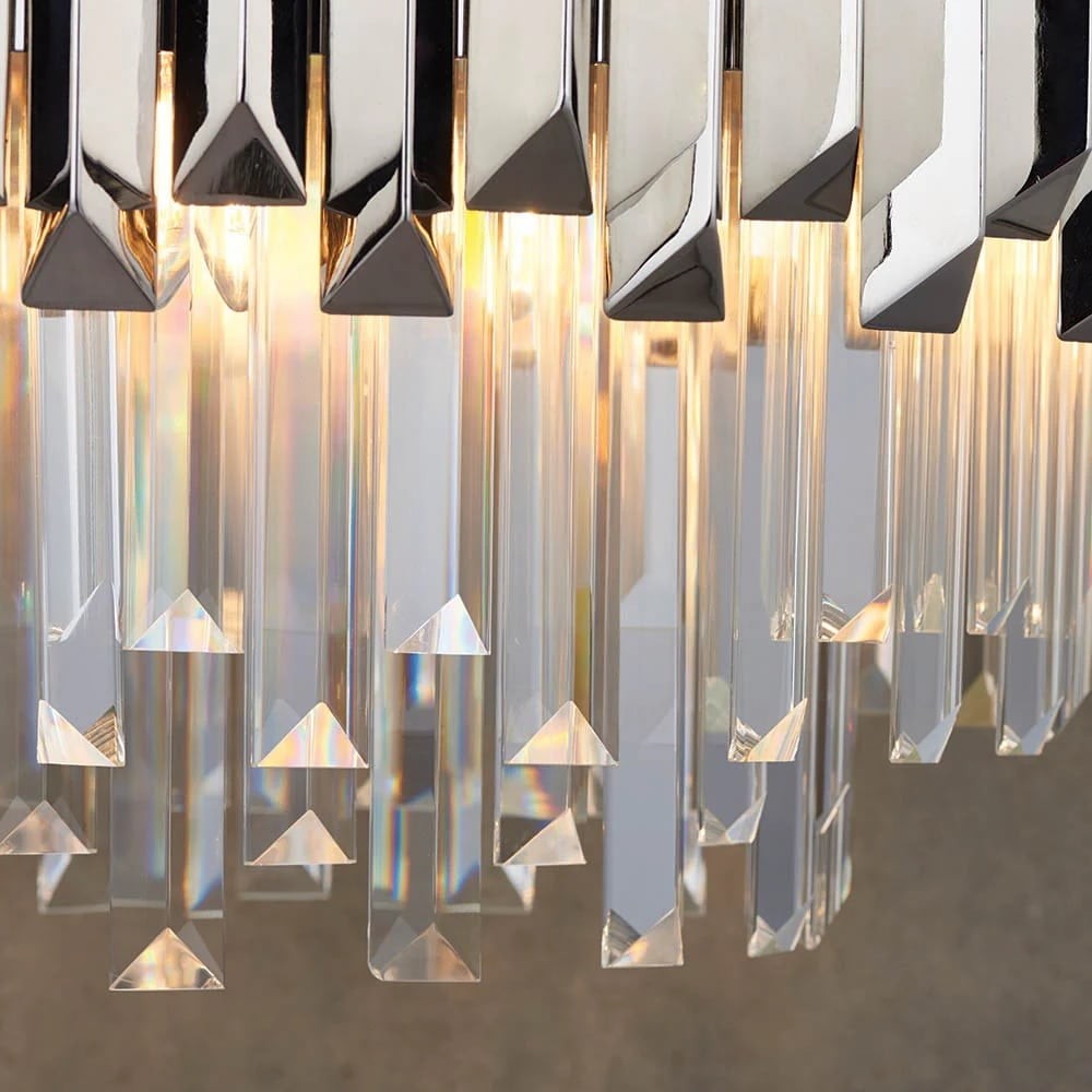 Virelia Contemporary Crystal Pendant Light - Layered Crystal Shade Chandelier K1802
