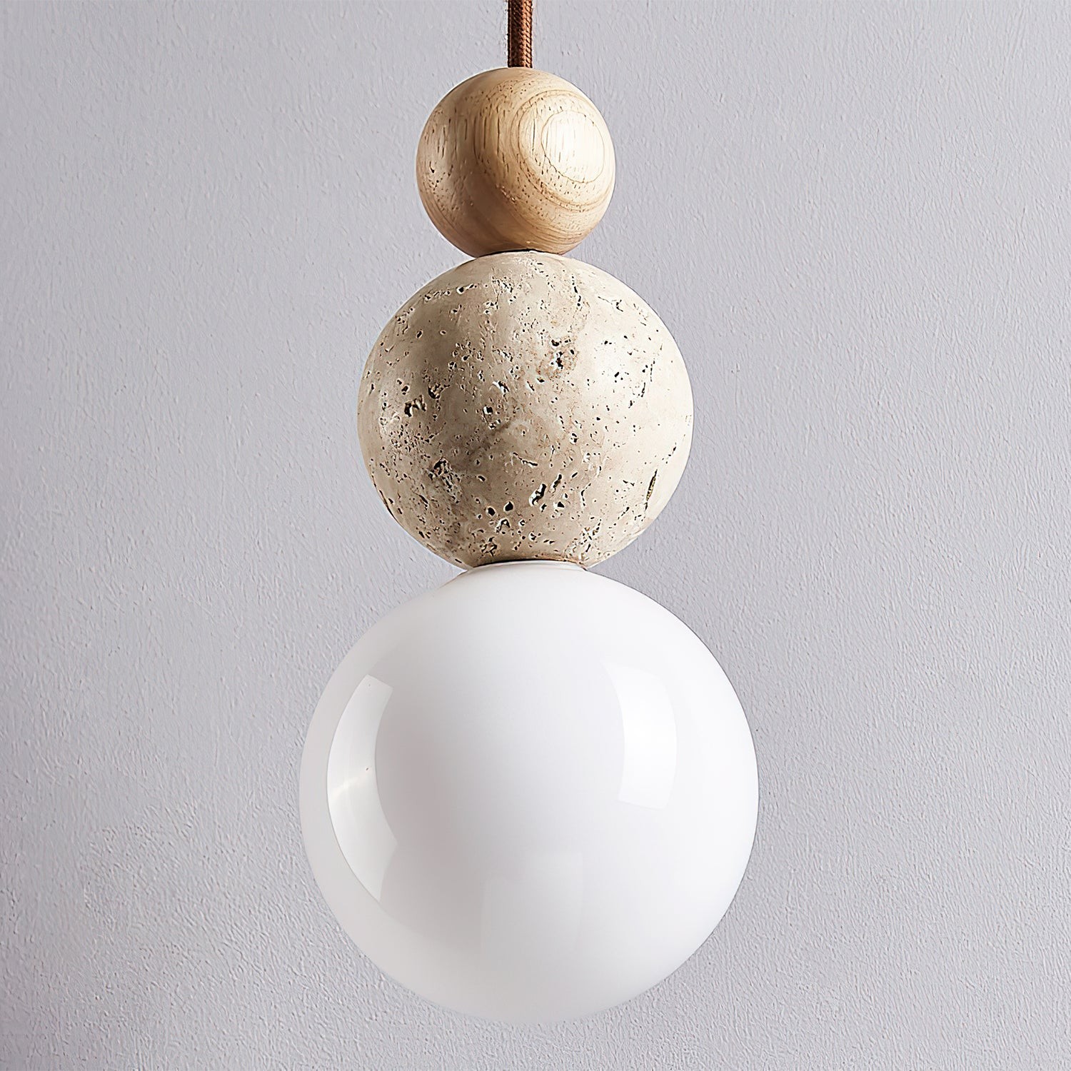 Modern Travertine Stone Globe Pendant Lamp K832