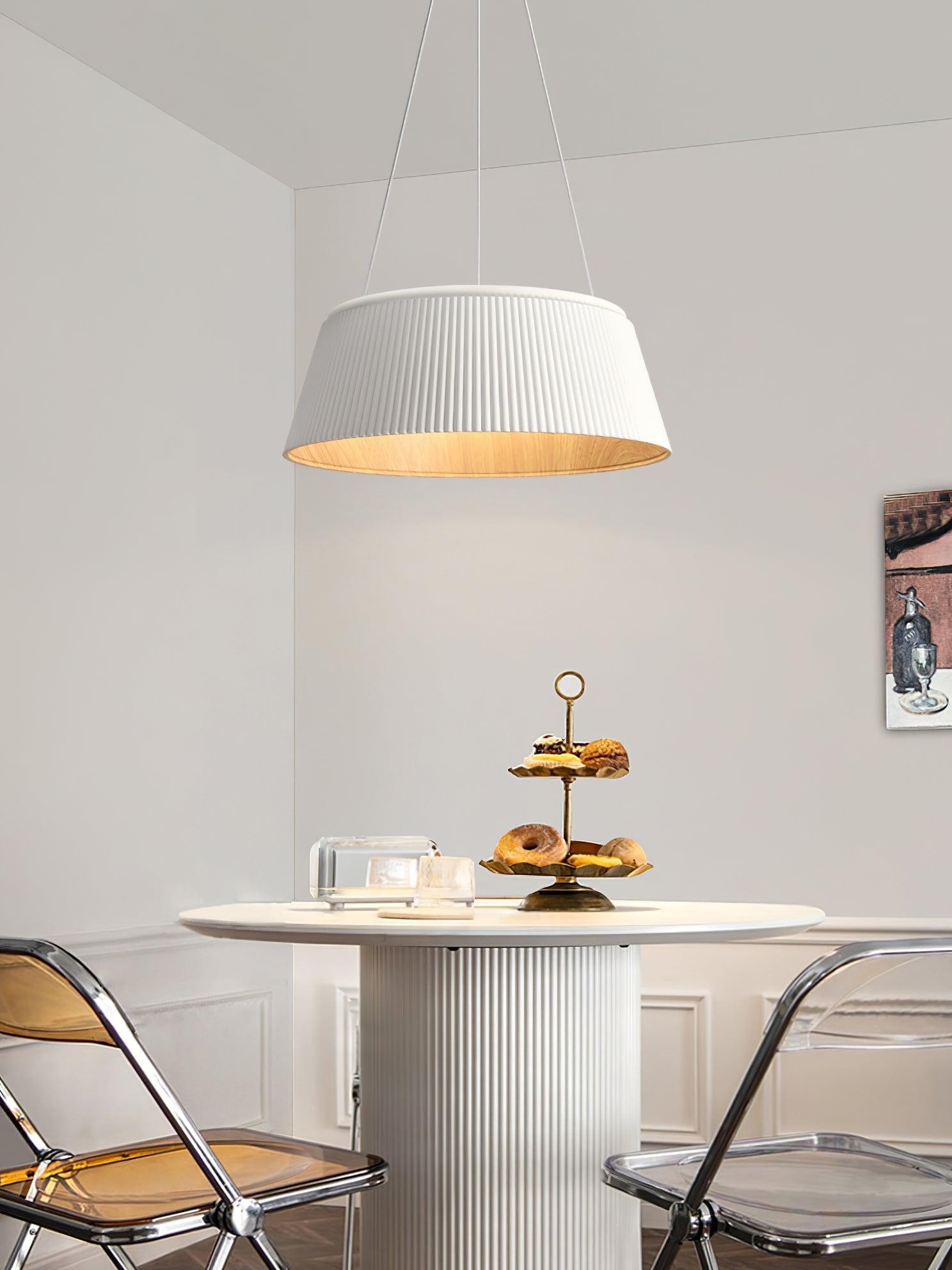 Minimalist Corrugated Lampshade Bedroom Pendant Lamp K347