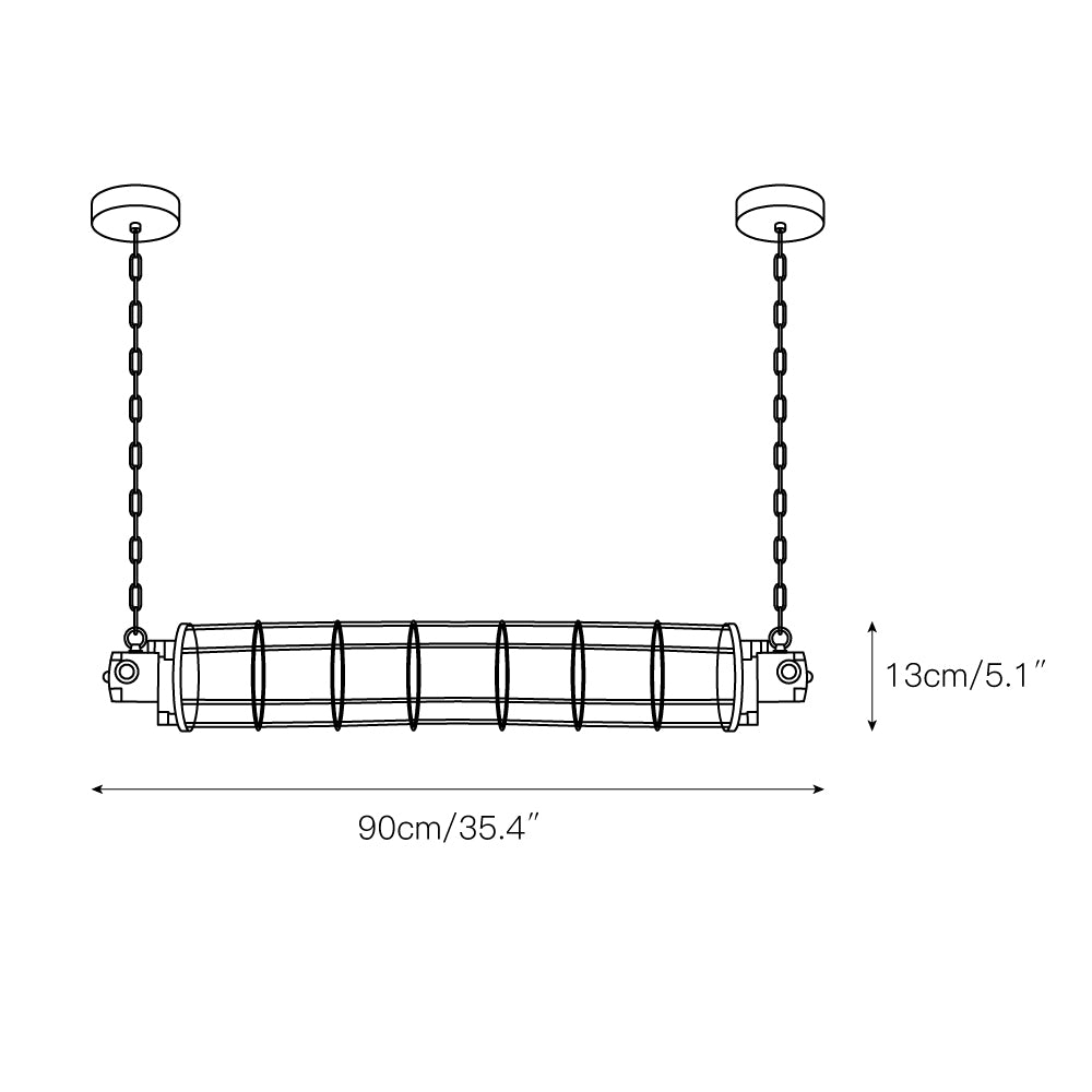Strasbourg Tube Pendant Lamp D637