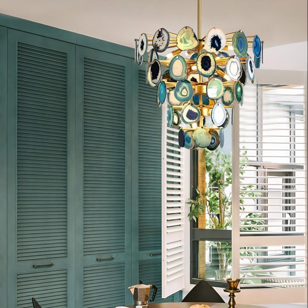 Slice Agate Chandelier/ Tower
