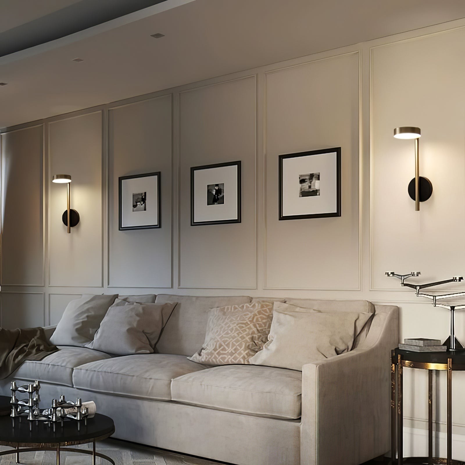 Italian Simple Round Metal Wall Lamp K364