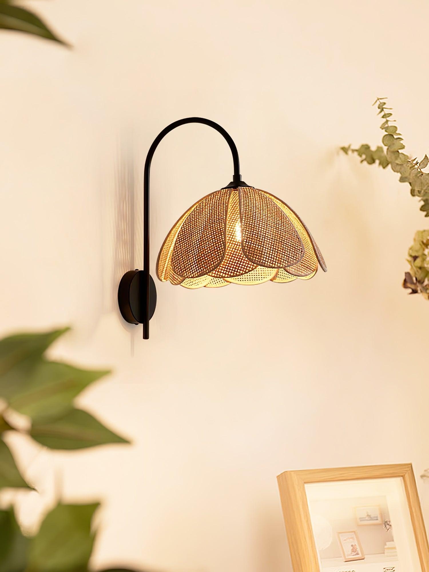 Rattan Petal Wall Lamp K613