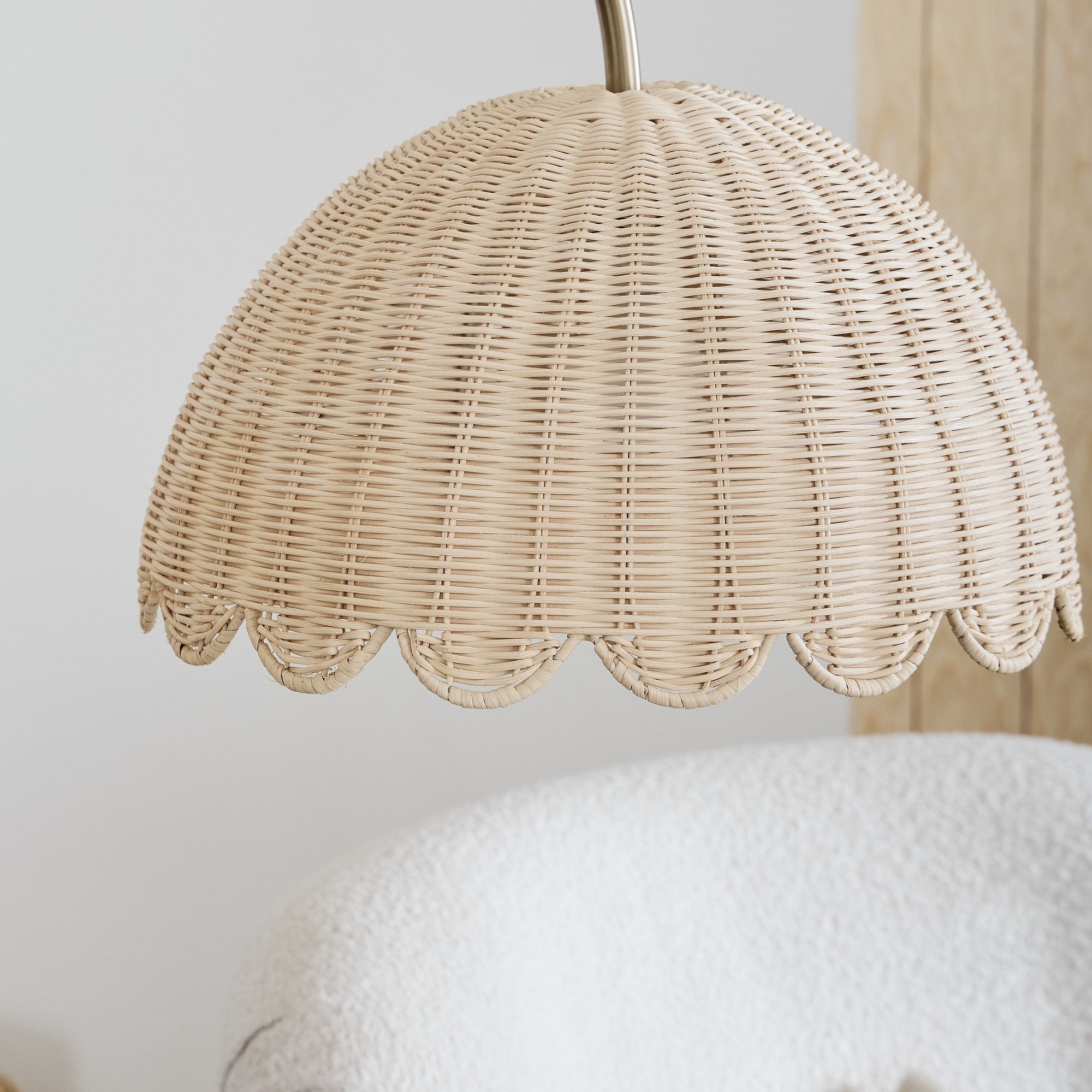 Olvara Natural Rattan Bubble Floor Lamp - Kids Room Lighting with Boho Charm K1243