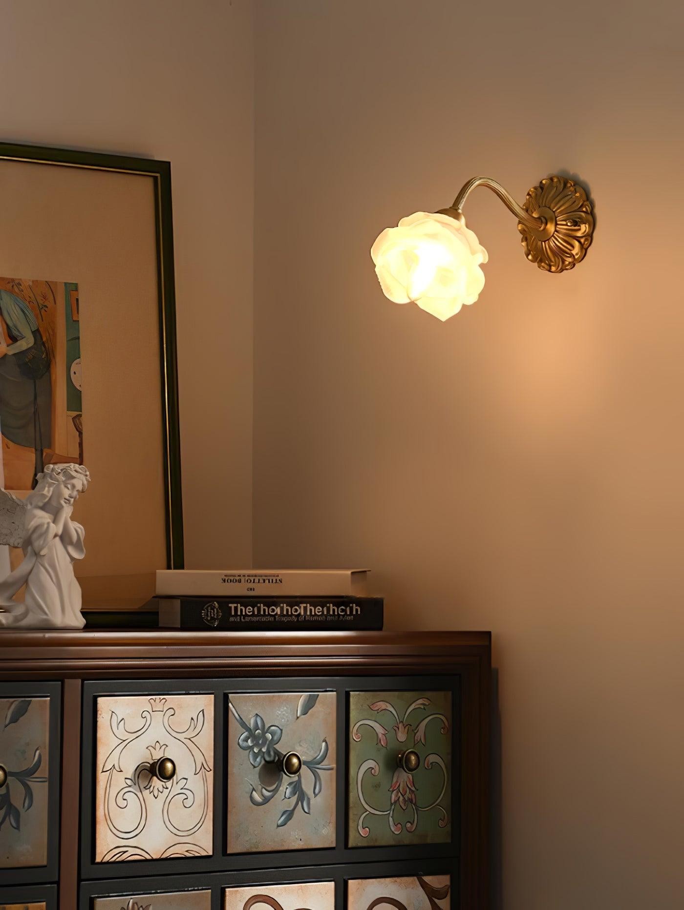 Brass Rose Wall Light K277