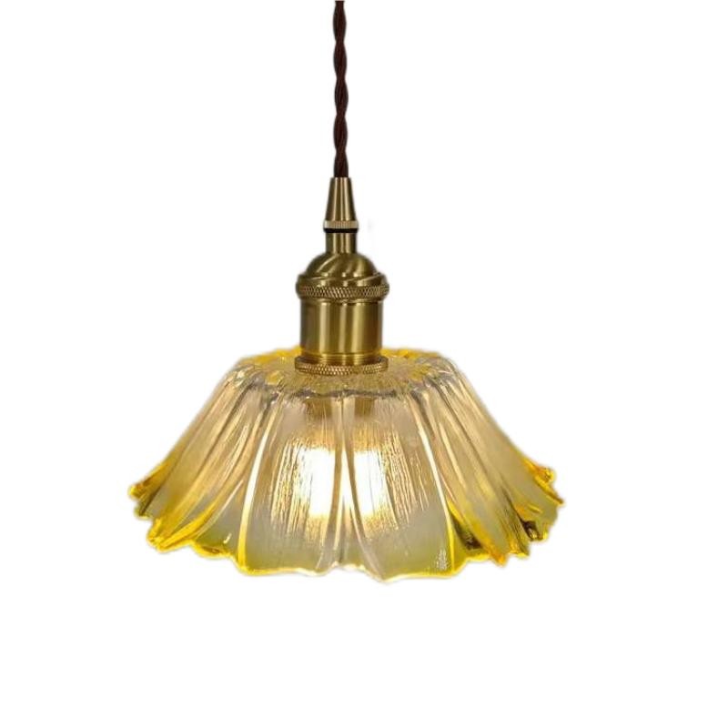 Lotus Retro Glass Pendant Light For Kitchen