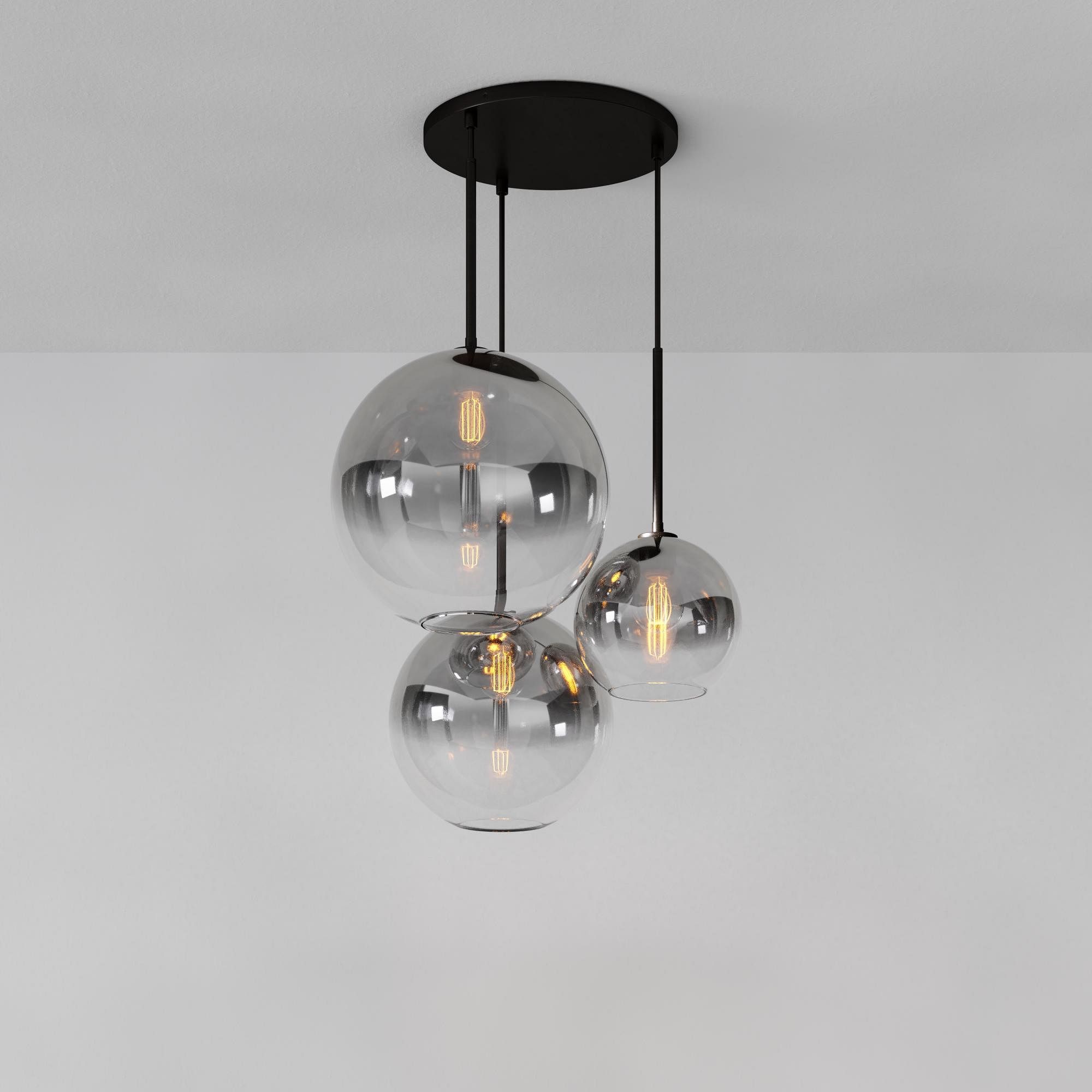 Selvion Minimalist Crystal Chandelier - Handcrafted Glass Sculptural Lighting Fixture K1220