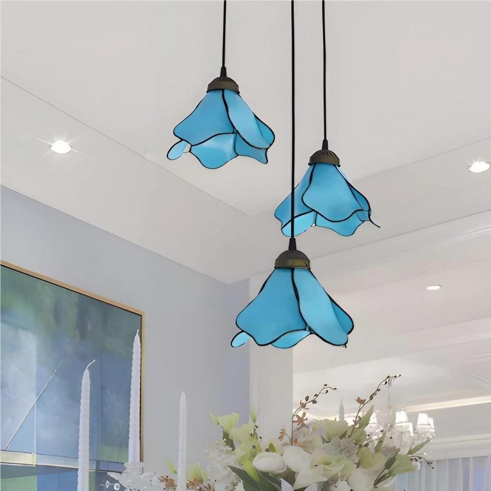 Vintage Versatile Flower Glass Pendant Light K31