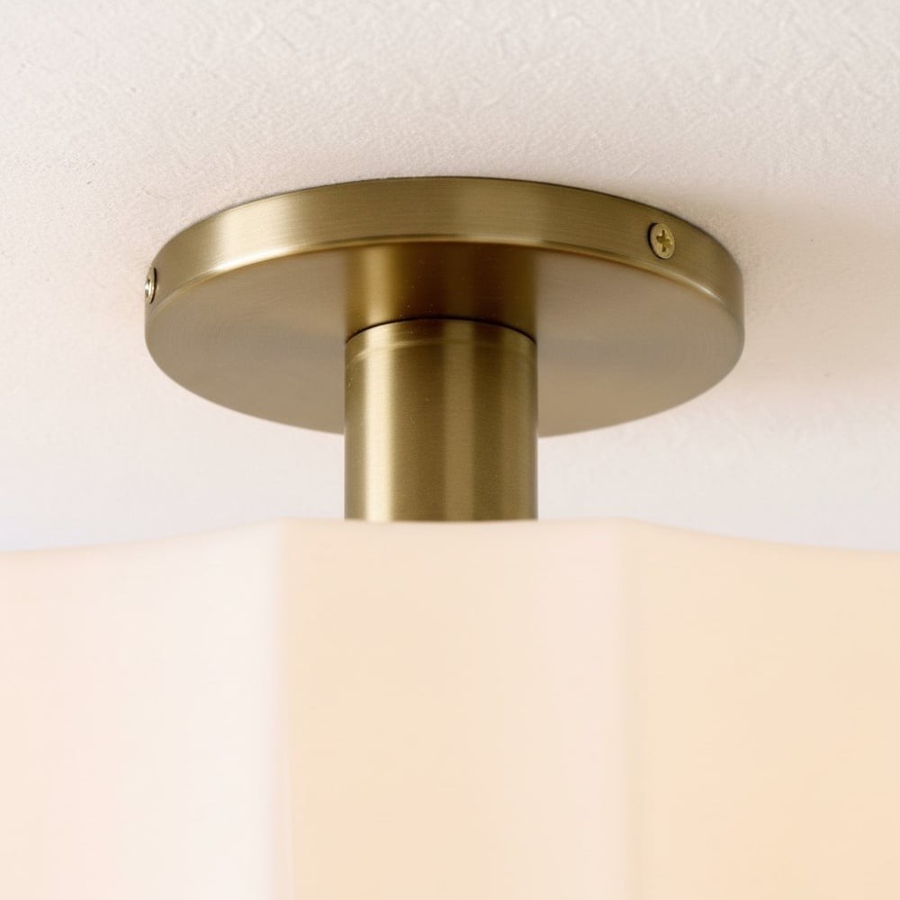 Vexrona Layered Glass Ceiling Light - Opal White Ceiling Lamp for Living Room K1712