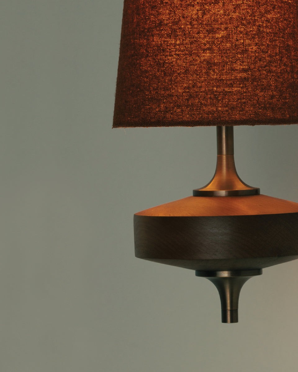 Hour Retro Wood Metal Wall Lamp – Elegant Fabric Accent Lighting for Living Spaces K1208