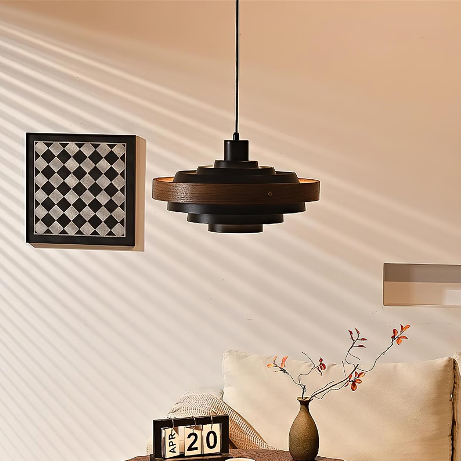 Layervelle Nordic Multi-Tiered Drum Shade Pendant Light K295