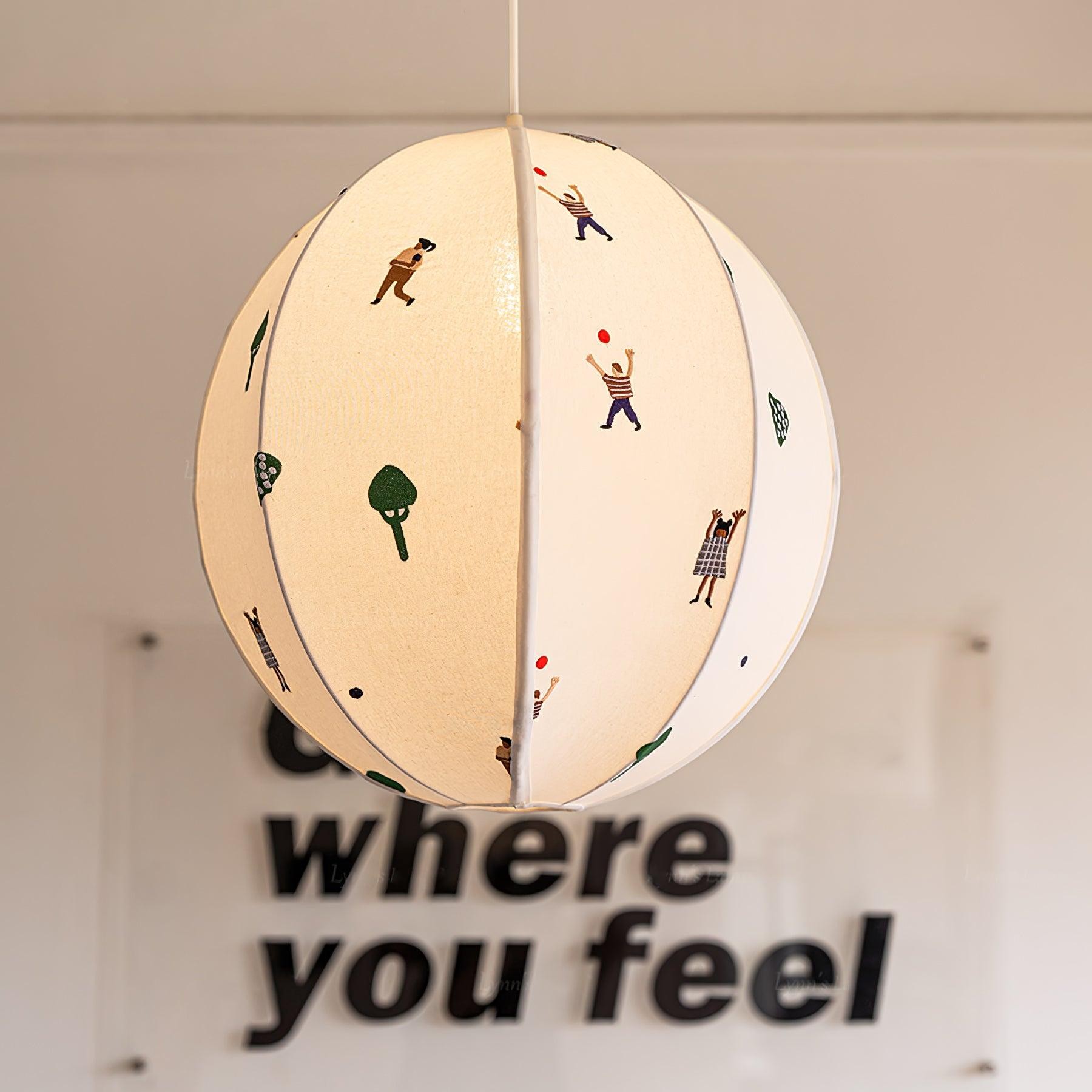Park Embroidered Textile Pendant Lamp K576