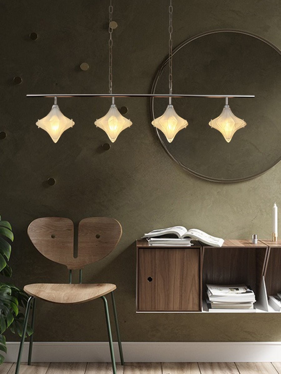 Art Deco Star Linear Pendant Light - Elegant Lighting for Kitchen Island  - Astris Cassiopeia K1577