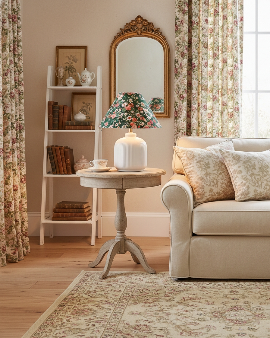 Evergreen Floral Table Lamp D327