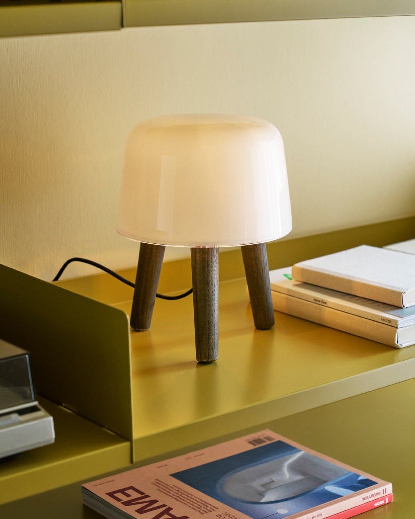 Nordic Wood Decorative Glass Table Lamp For Bedroom K506