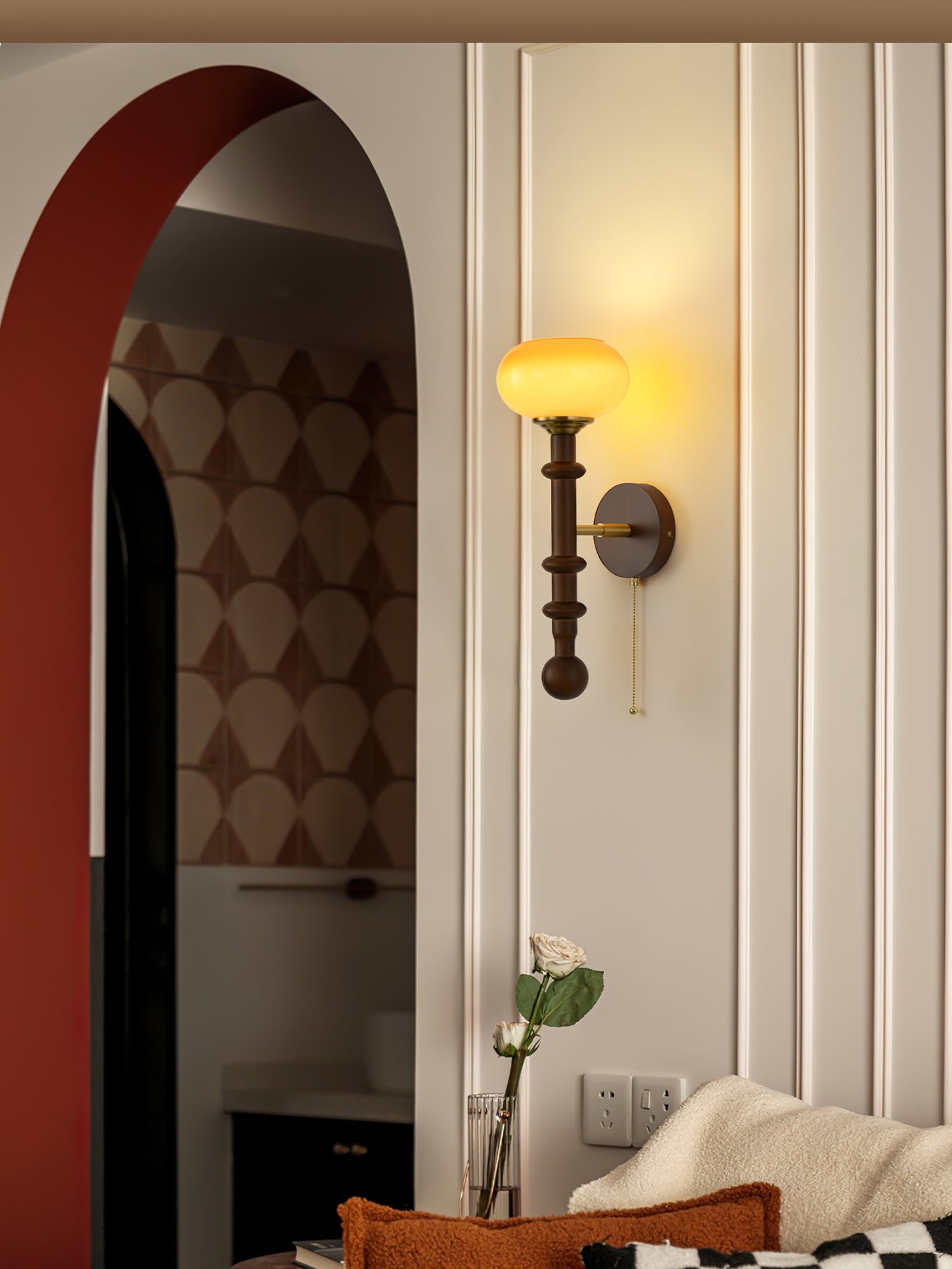 Retro Solid Wood Series Wall Lamp K638