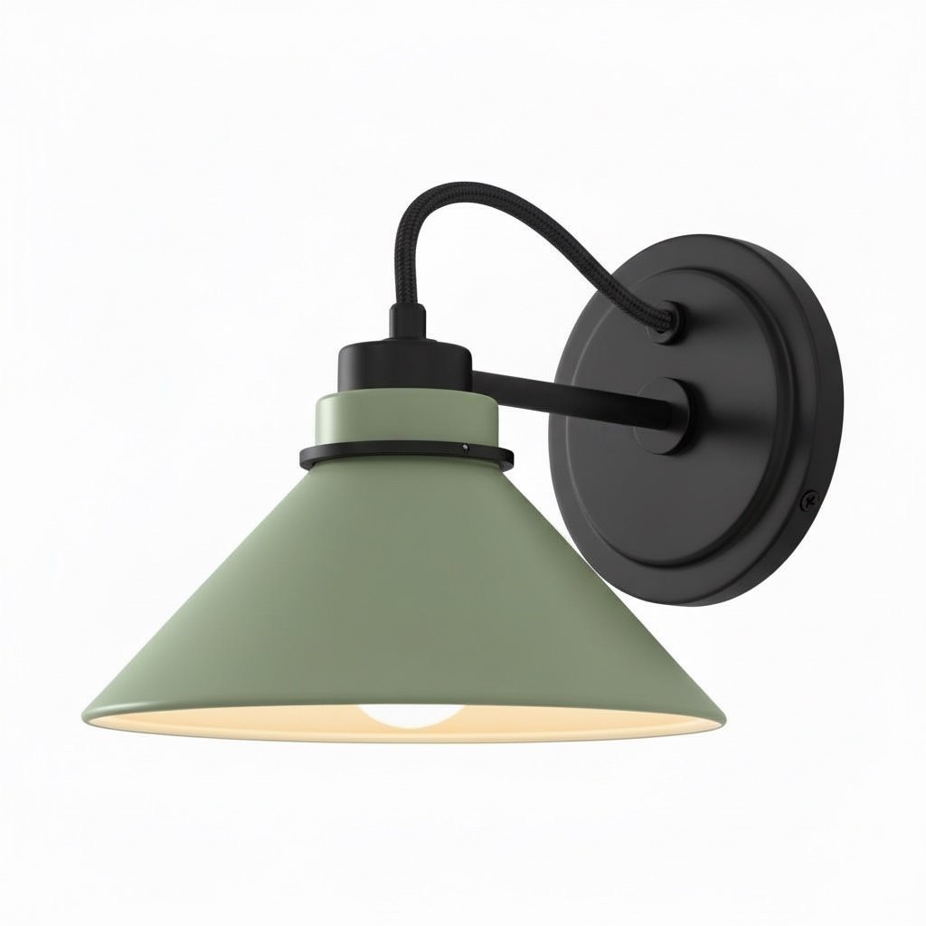 Aurenza Farmhouse Wall Sconce – Metal Or Glass Lighting for Entrance or Bedroom K1140