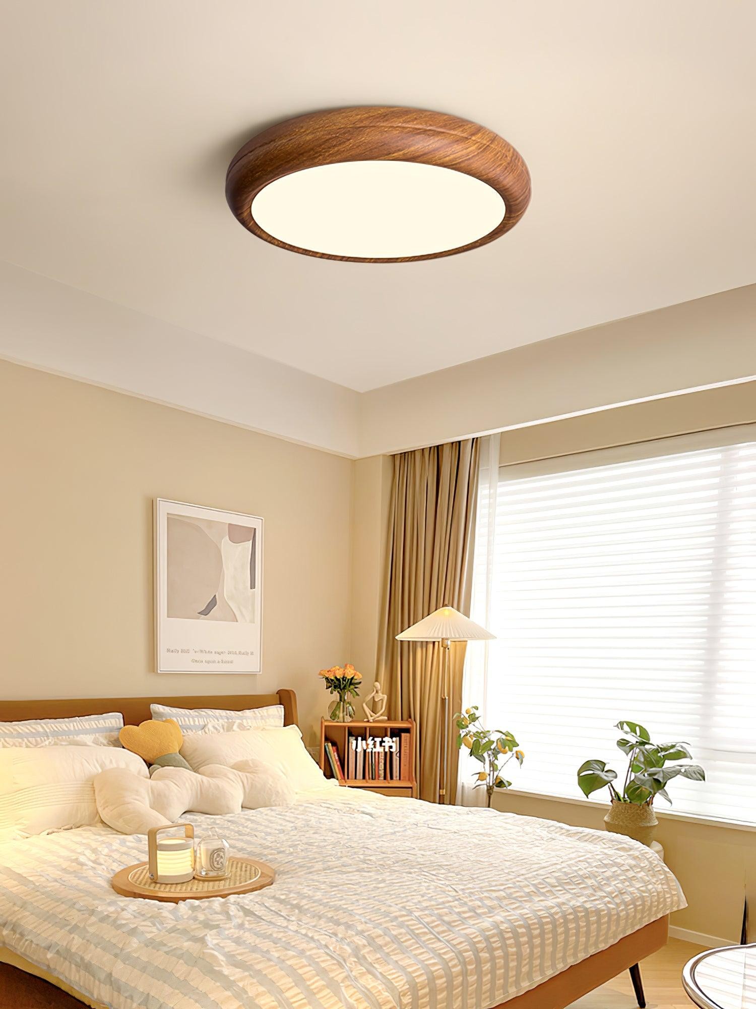 Wood Grain Round Ceiling Lamp K776