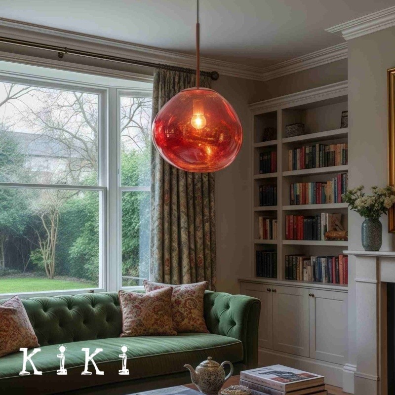 Sleek Glass Lava Pendant Lamp - Modern Lighting Fixture for Dining Area K806