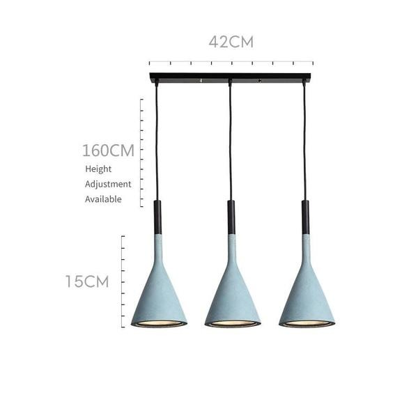 Minimalist Aplomb Pendant Light - Cement Cone Pendant Light for Kitchen Island