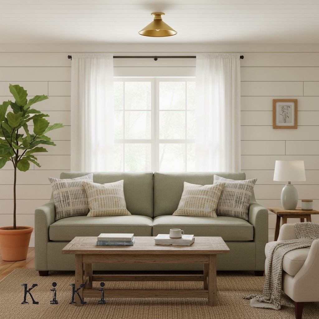 Aurenza Simple Flush Mount – Metal and Glass Ceiling Light for Any Room K1138