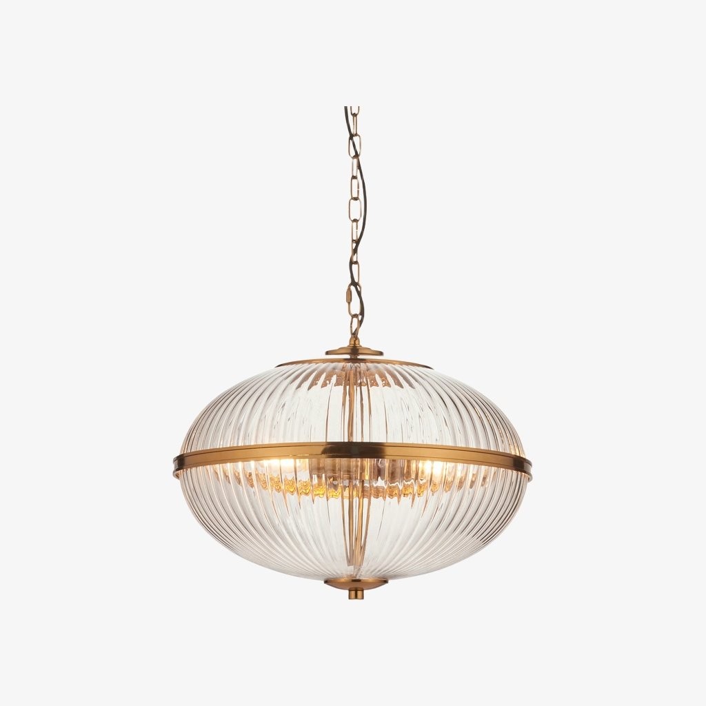 Luntra Contemporary Multi-Light Pendant with Textured Glass K1920