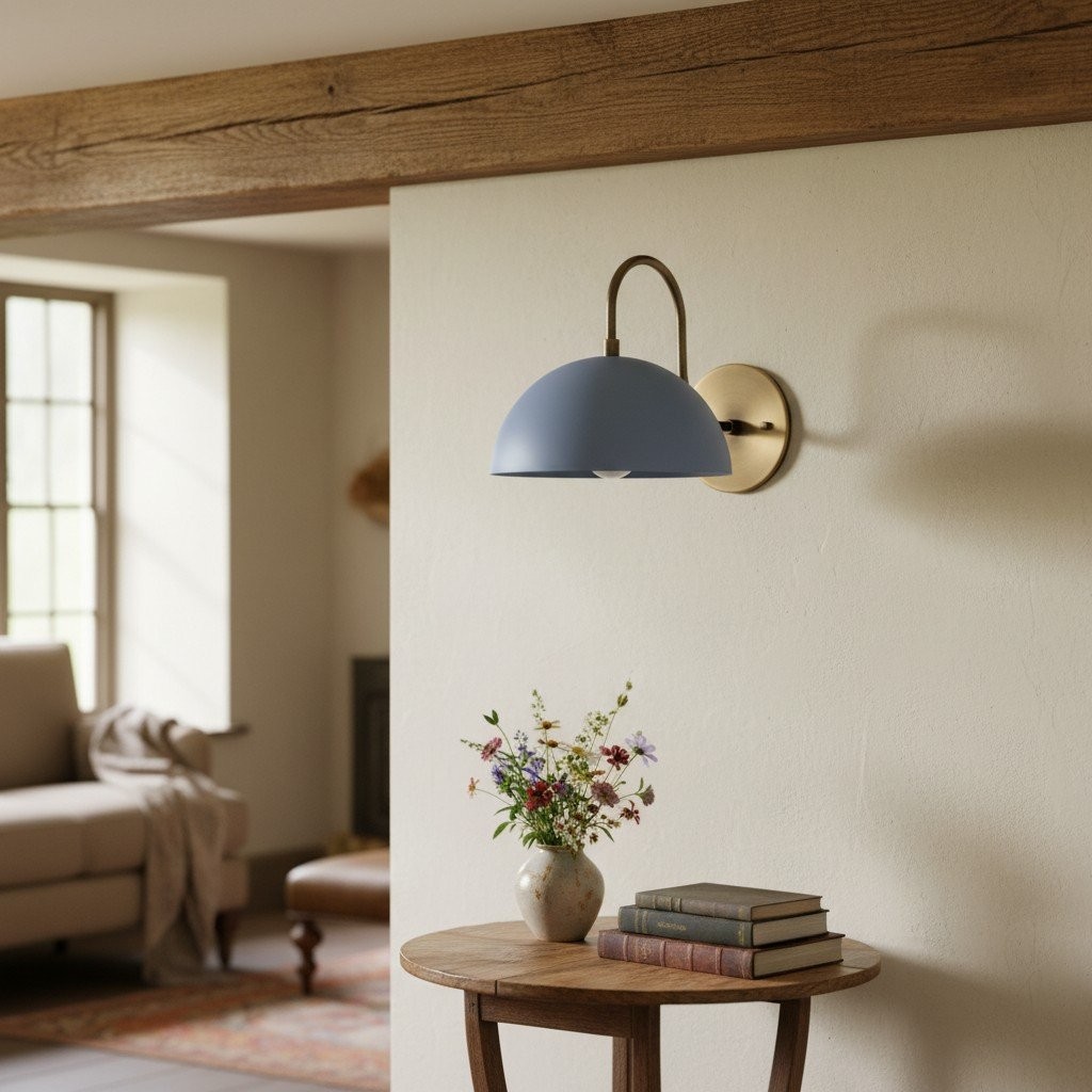 Curva Curved Dome Shade Wall Sconce – Mid-Century Modern Versatile Indoor Lighting K1542