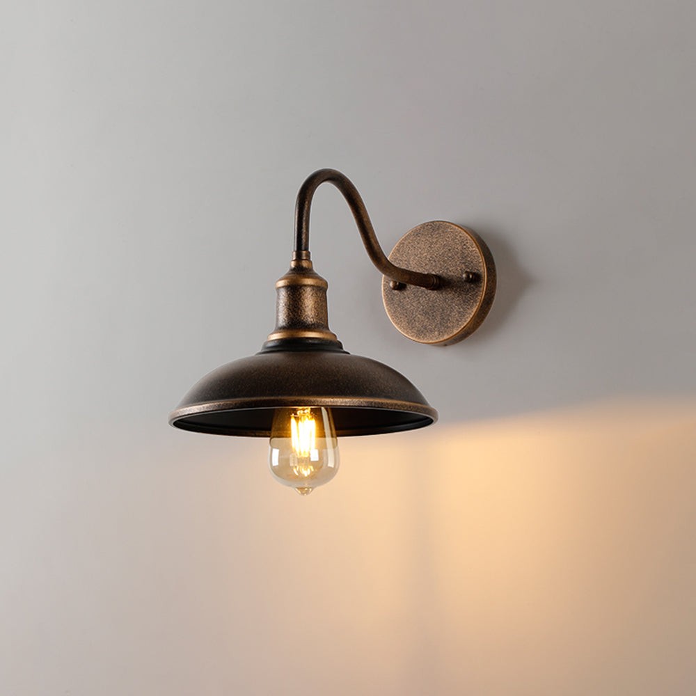 Retro Industrial Bowl Shaped Outdoor Waterproof Wall Light K817