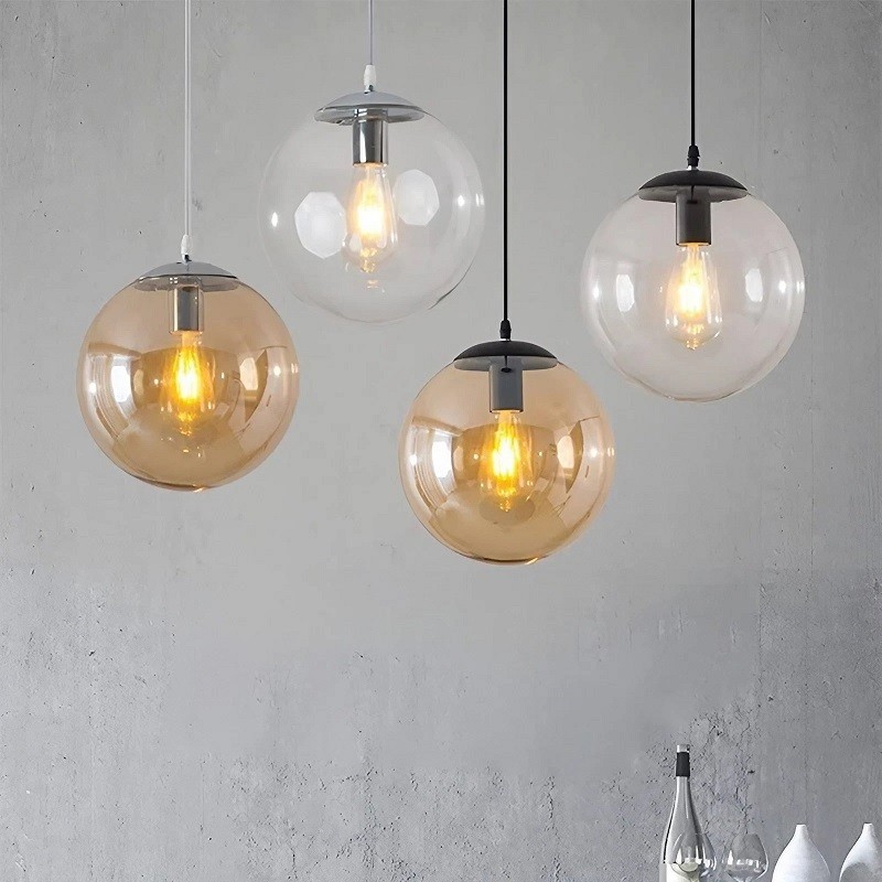 Glass Ball Pendant Light
