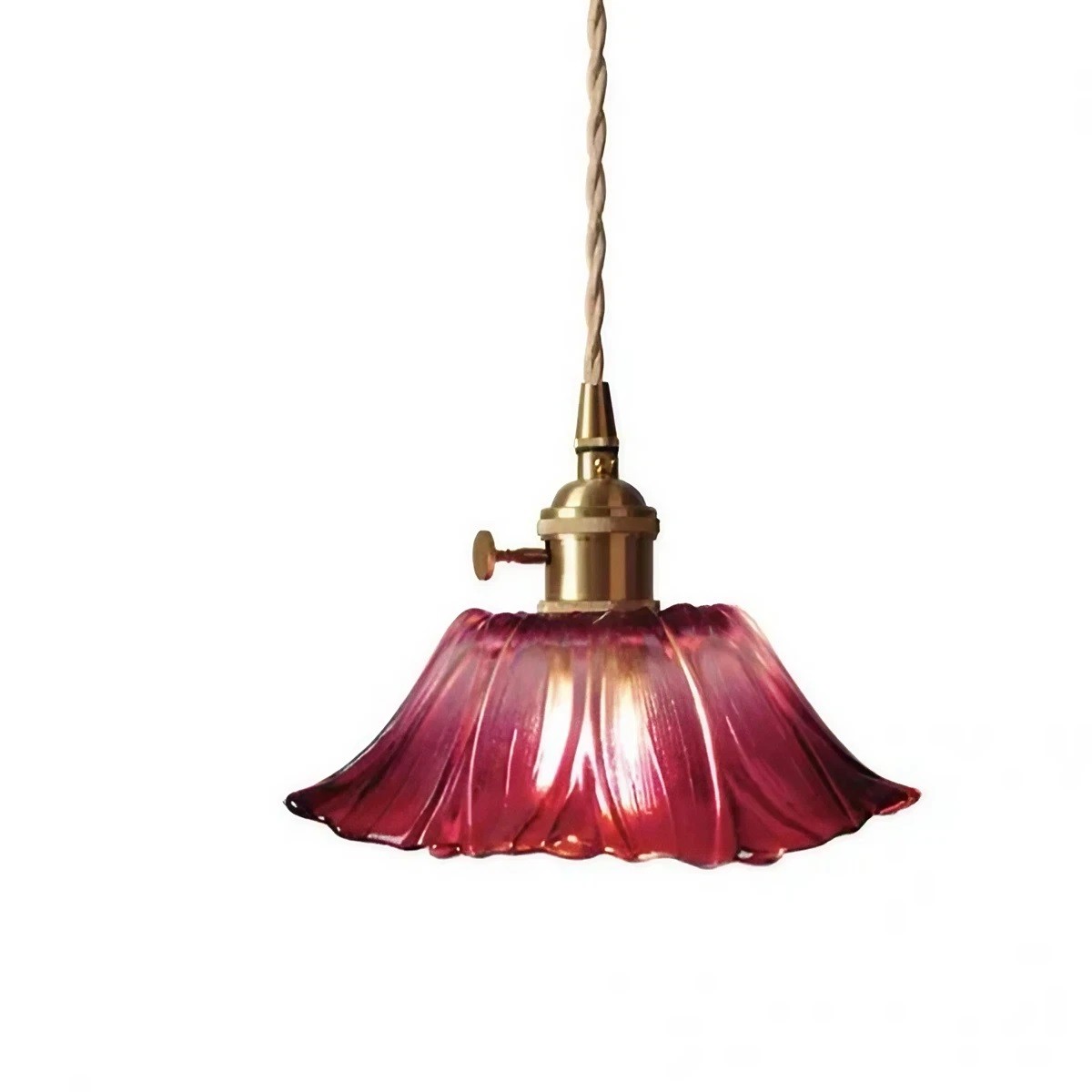 Lotus Retro Glass Pendant Light For Kitchen