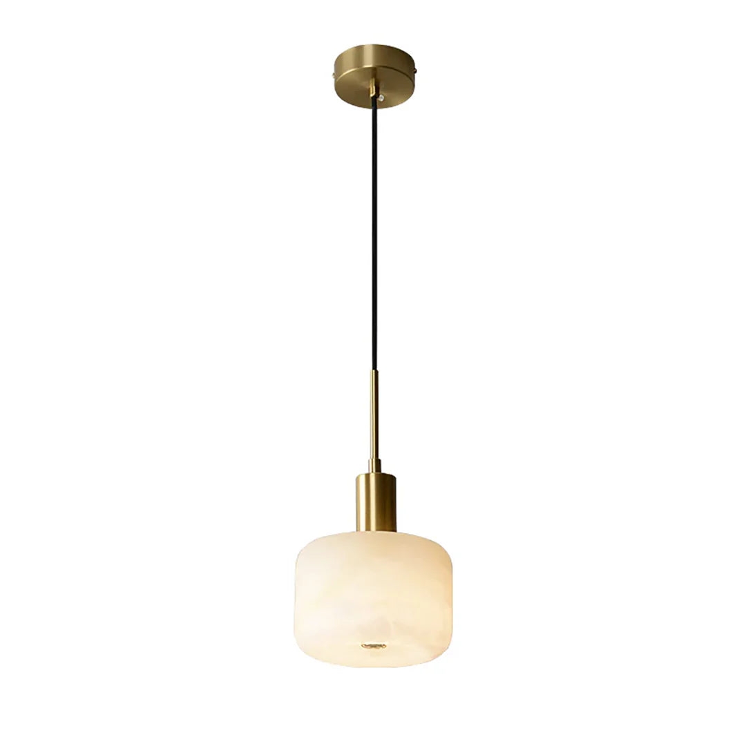 Velia Acorn Alabaster Minimalist Pendant Light D944