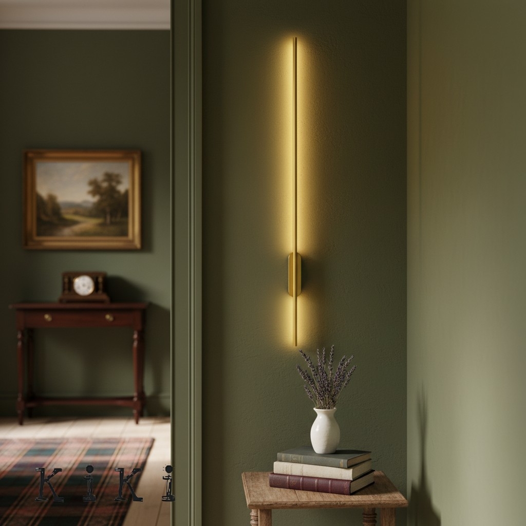 Minimalist Linear Wall Lamp - Long Tube Indoor Wall Sconce for Living Space K2264