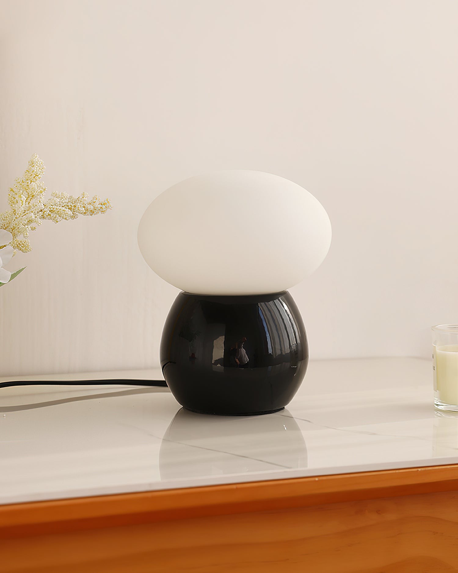 Modern Cream Style Mushroom Table Lamp K684